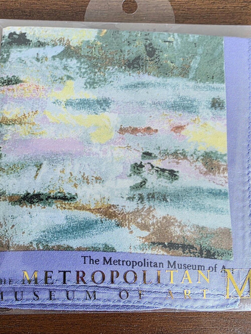 Metropolitan Museum of Art Monet Bridge Water Lilies Silk Neckerchief Scarf NEW